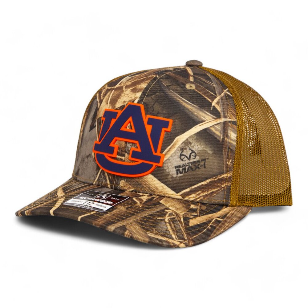 Auburn Tigers 3D Snapback Trucker Hat- Realtree Max-7/ Buck - Picture 2 of 3